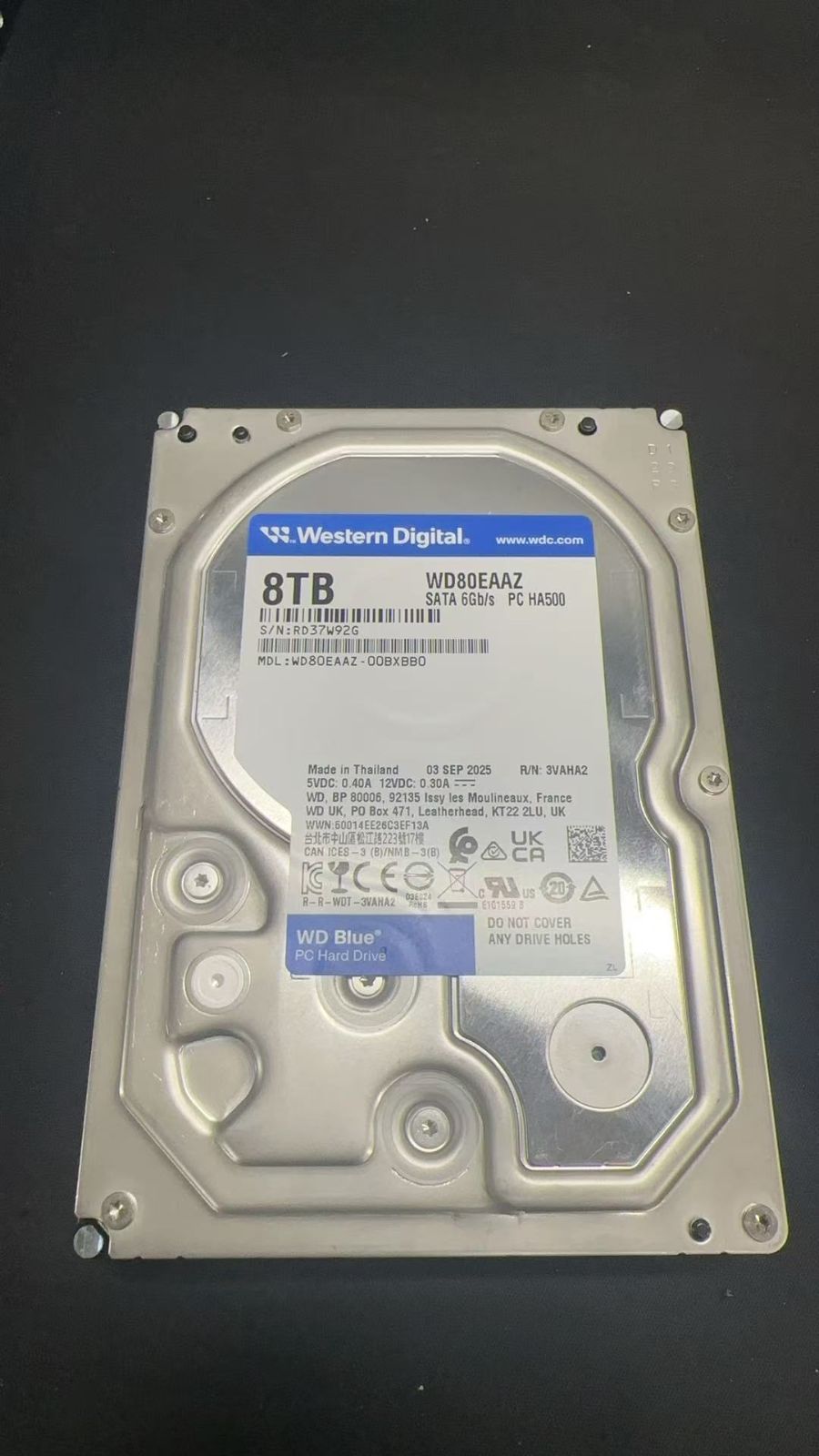 Western Digital WD80EAAZ 8TB 3.5インチ SATA HDD ジャンク ++925119