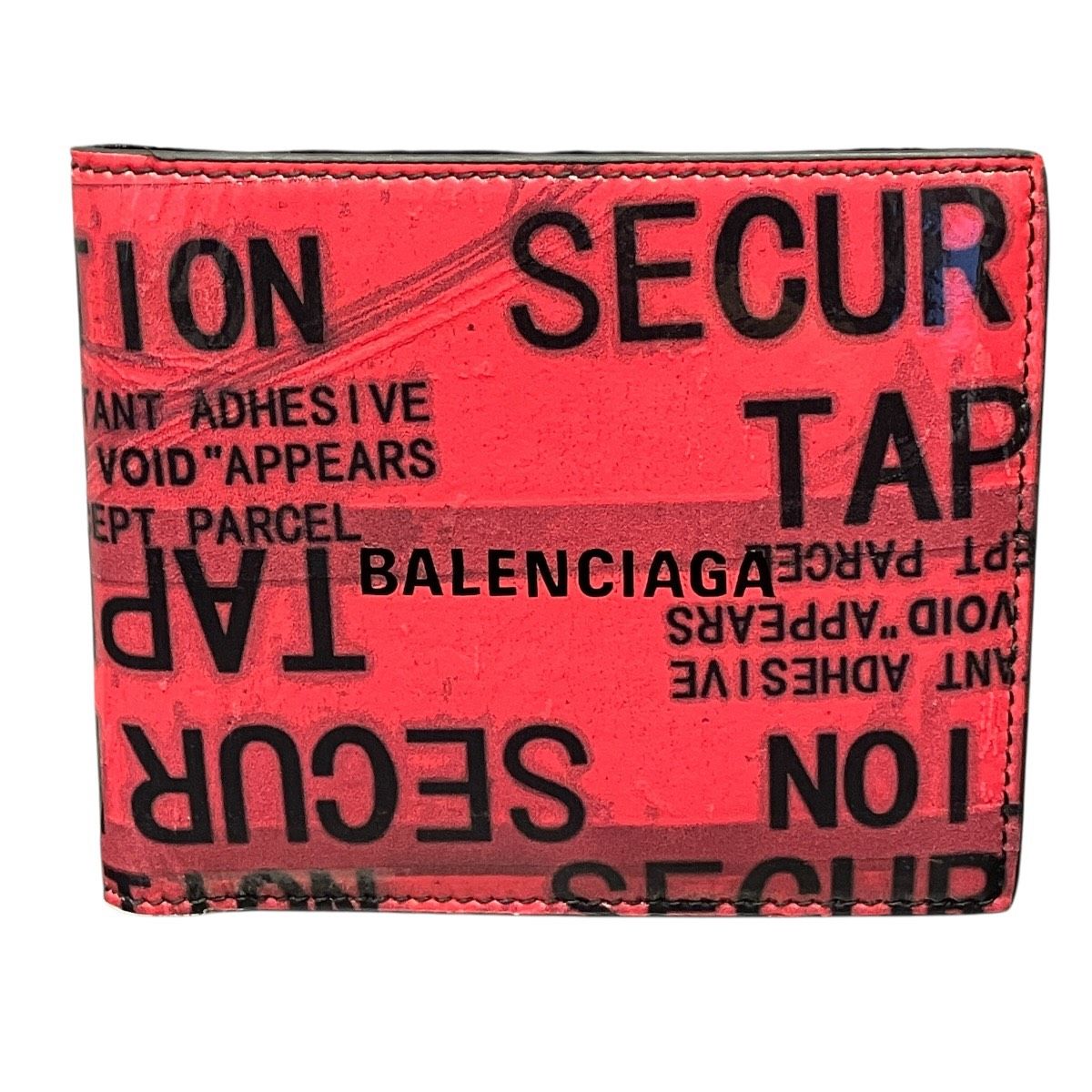 バレンシアガ BALENCIAGA テープタイプ 二つ折り財布 パテントレザー