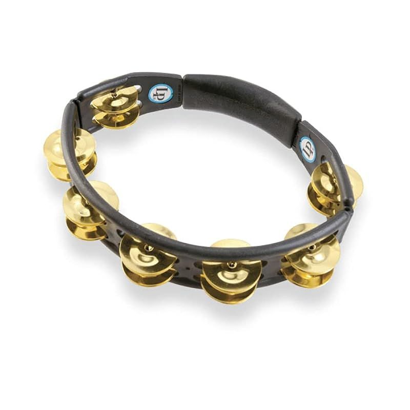 LP エルピー タンバリン Cyclops Hand Held Tambourine w/ Brass Jingles, Black LP170