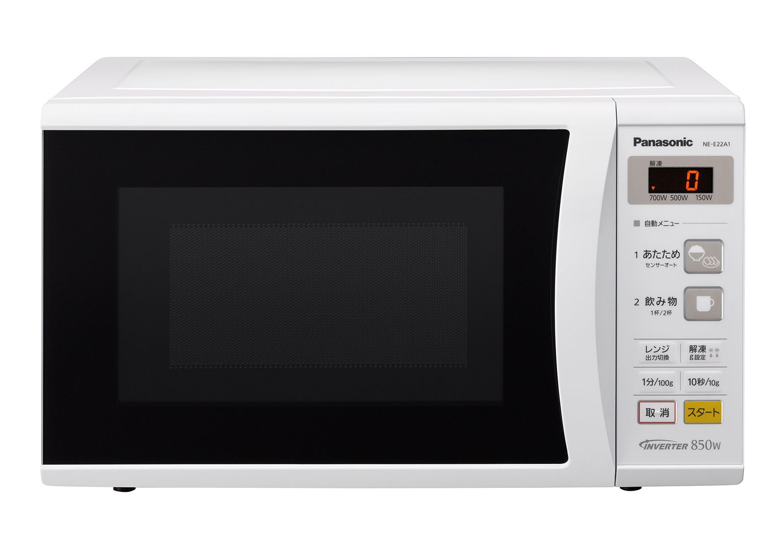 【動作確認済】【中古】本体・ターンテーブルのみ パナソニック 22L 電子レンジ NE-E22A1-W ホワイト系 2018年製