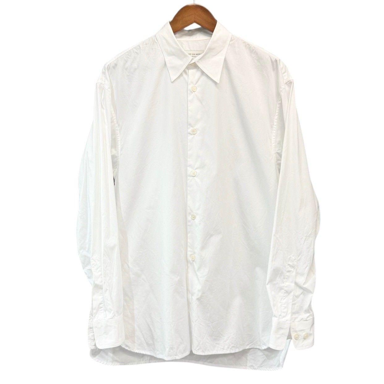 DRIES VAN NOTEN ドリスヴァンノッテン コットンブロードオーバーサイズドレスシャツ M ホワイト 14854
