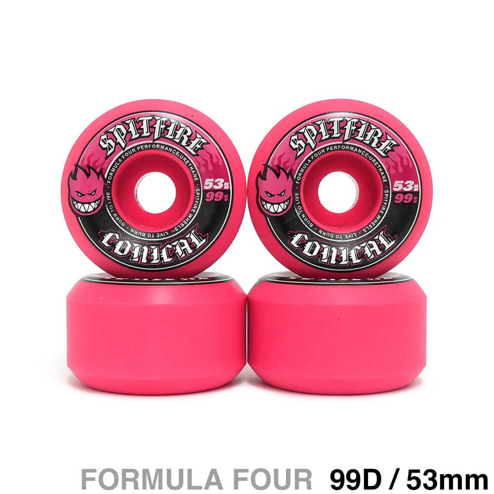 SPITFIRE WHEEL スピットファイヤー ウィール FORMULA FOUR（F4）99D CONICAL ピンク 53mm　スケートボード スケボー