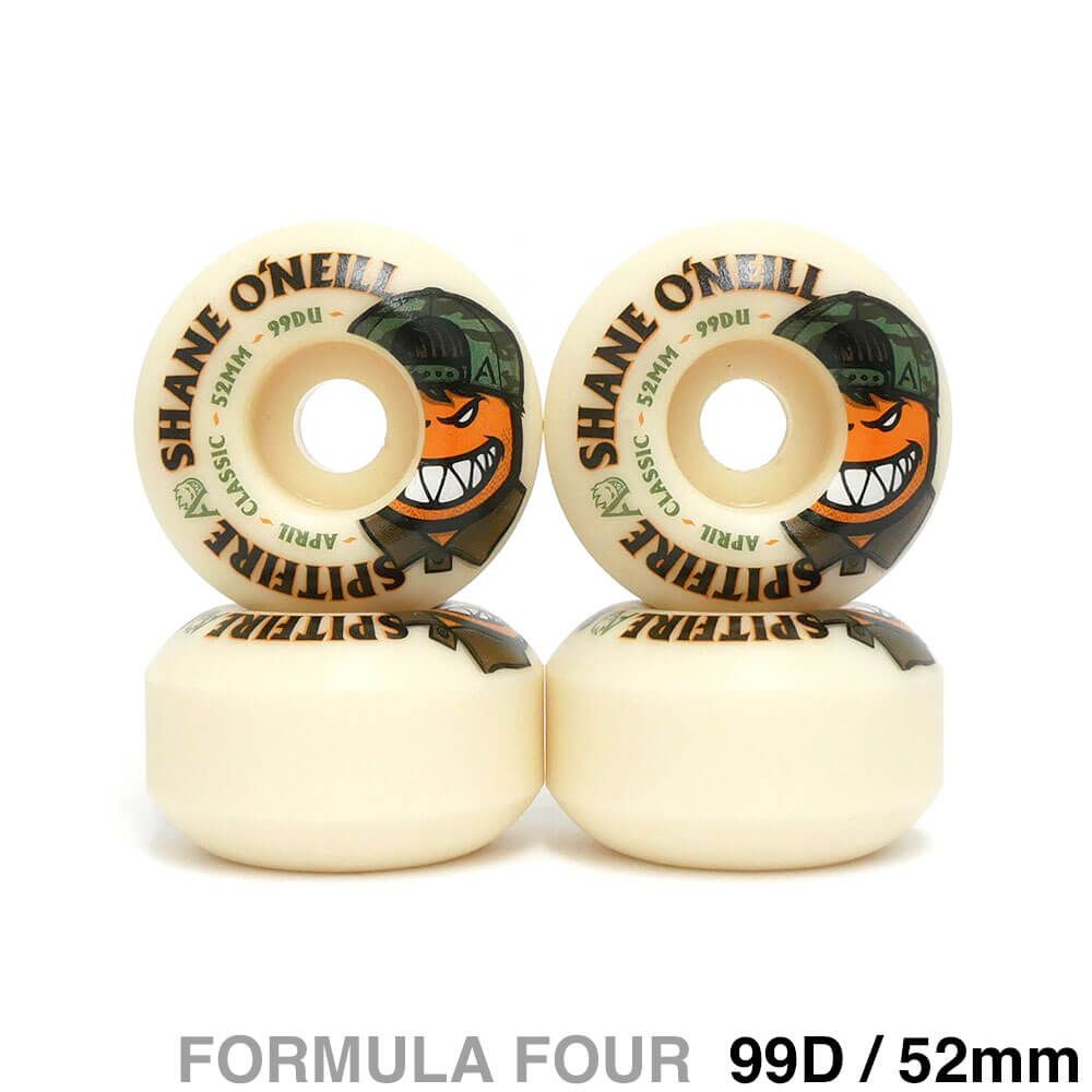SPITFIRE WHEEL スピットファイヤー ウィール FORMULA FOUR F4 99D CLASSIC SPITFIRE X APRIL SHANE O NEILL 52mm スケートボード スケボー
