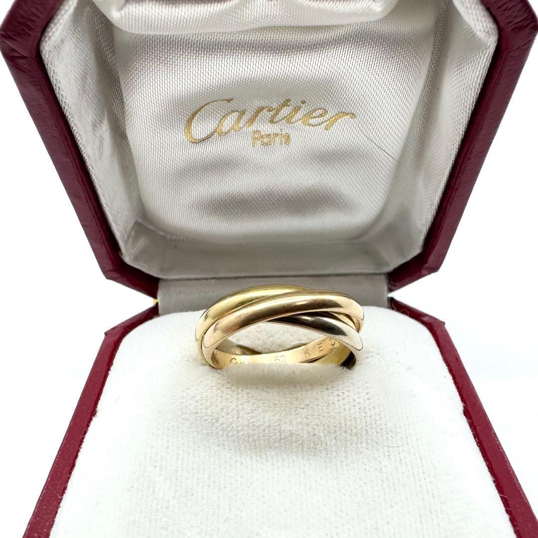【美品】Cartier カルティエ トリニティリング 12号 Au750 K18