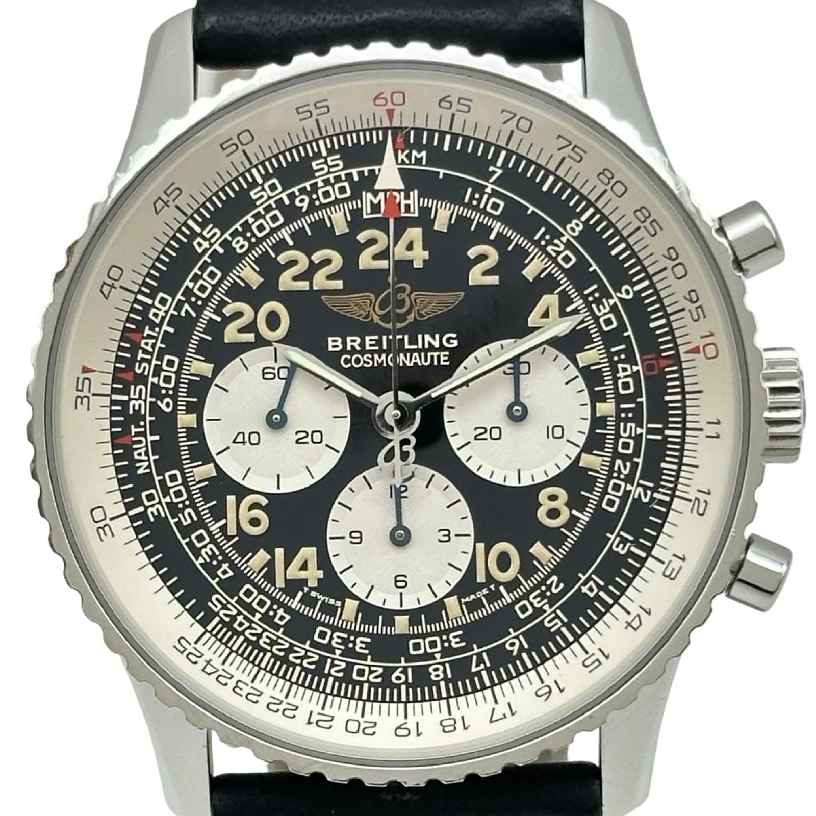 ブライトリング BREITLING ナビタイマー コスモノート A12023 ブラック ステンレススチール 手巻き メンズ 腕時計