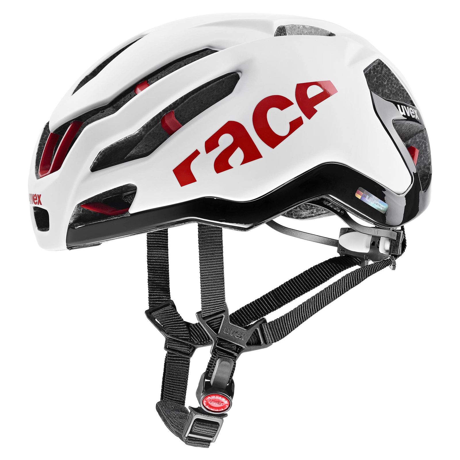 uvex(ウベックス) 自転車ヘルメット ロードバイク JCF公認 ドイツ製 race 9 / 53-57 cm [ホワイト/レッド] [53-57 cm]