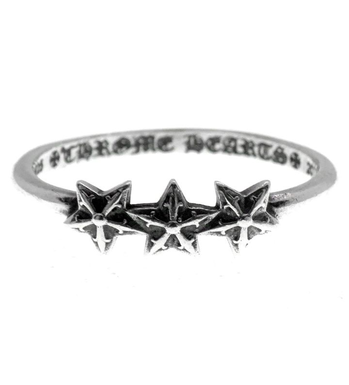 クロムハーツ CHROME HEARTS 【 BUBBLEGUM 3STAR 】 バブルガム 3 スター シルバー リング 52938
