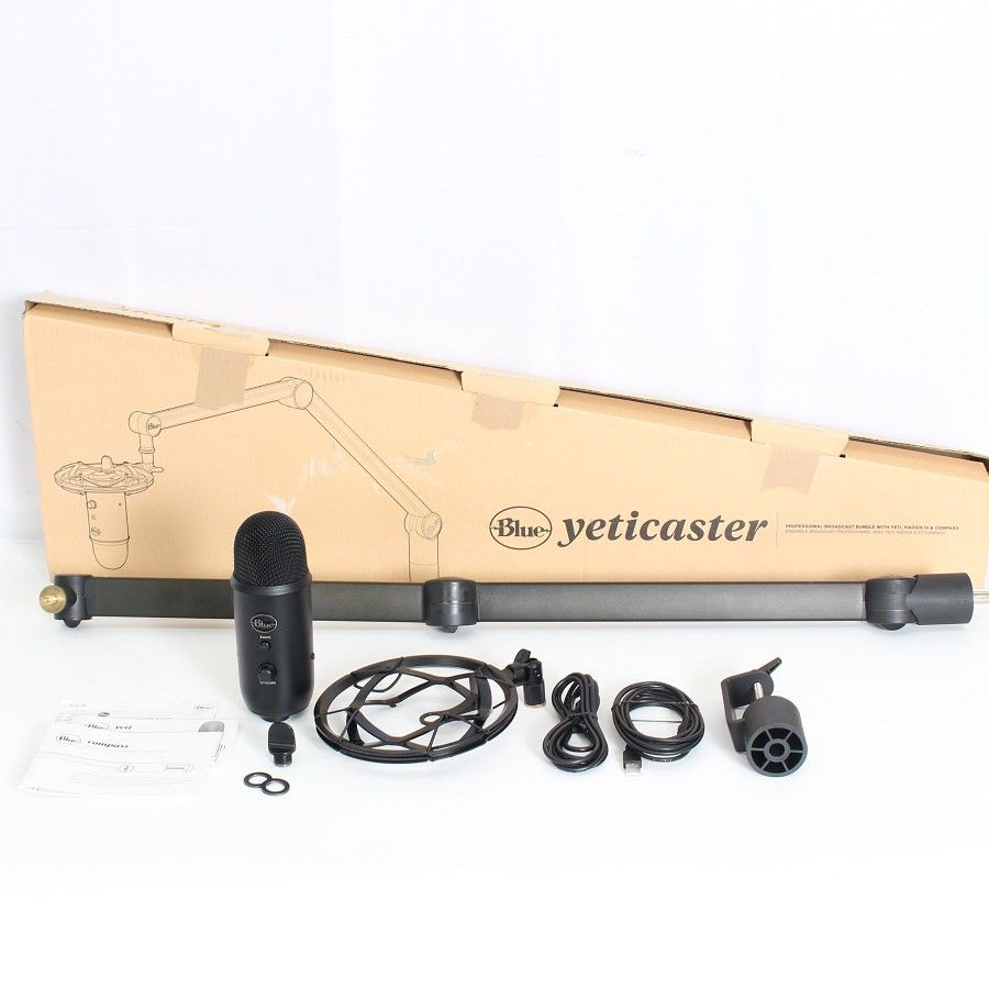 【美品】ロジクール Yeticaster BM400C プロフェショナル ブロードキャスト バンドル PCマイク+ホルダー・アーム Logicool 本体 11,803円