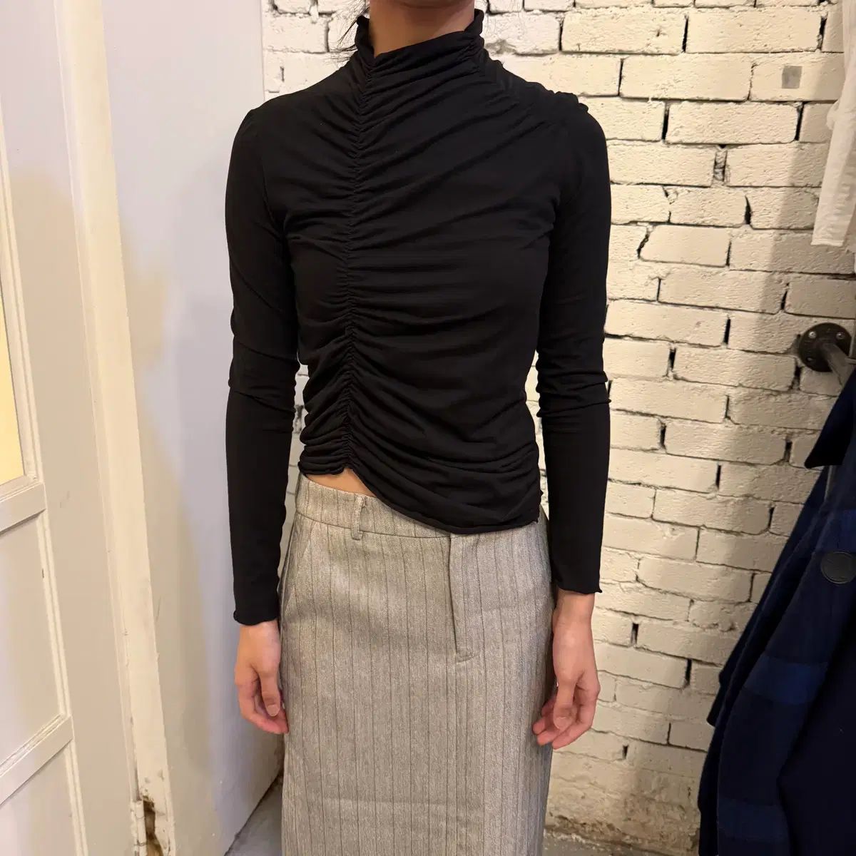 ダイアゴナルシャーリングロングスリーブ