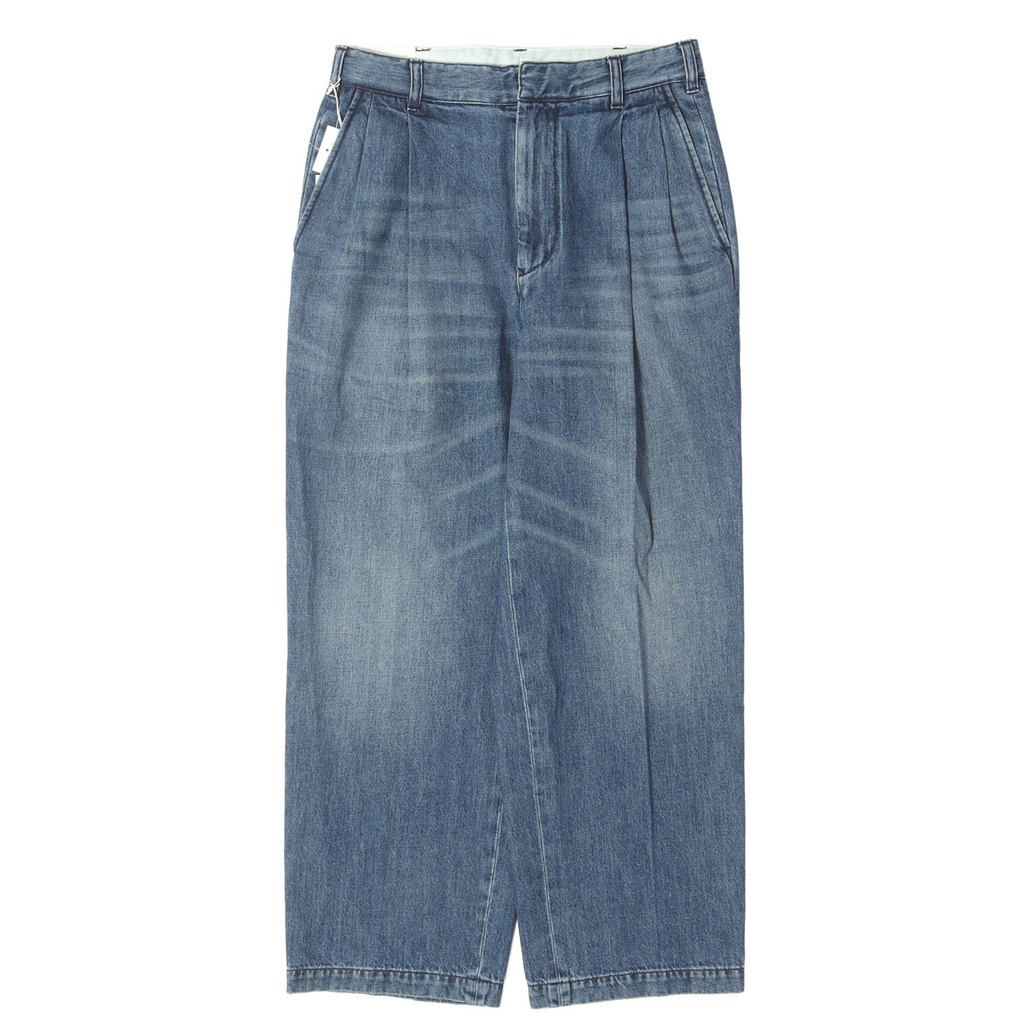 【新品】FARAH ファーラー パンツ インディゴ W30L30 26SS ツータック ワイド デニムパンツ Two Tuck Wide Denim Pants FR0601-M4011 ボトムス ジーンズ ジーパン【メンズ】