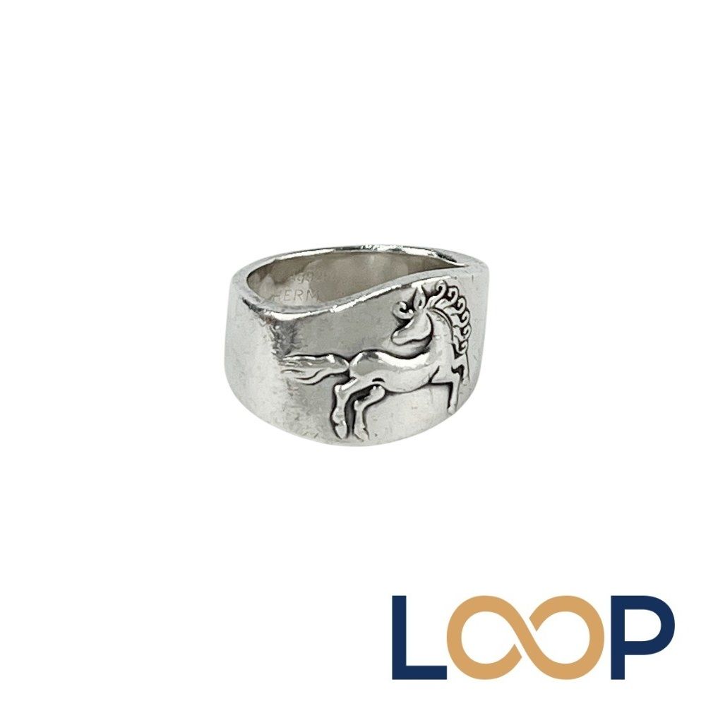 エルメス ■中古■ ギャロップ ホース リング 指輪 アクセサリー SV925 シルバー ＃59 【736117】8