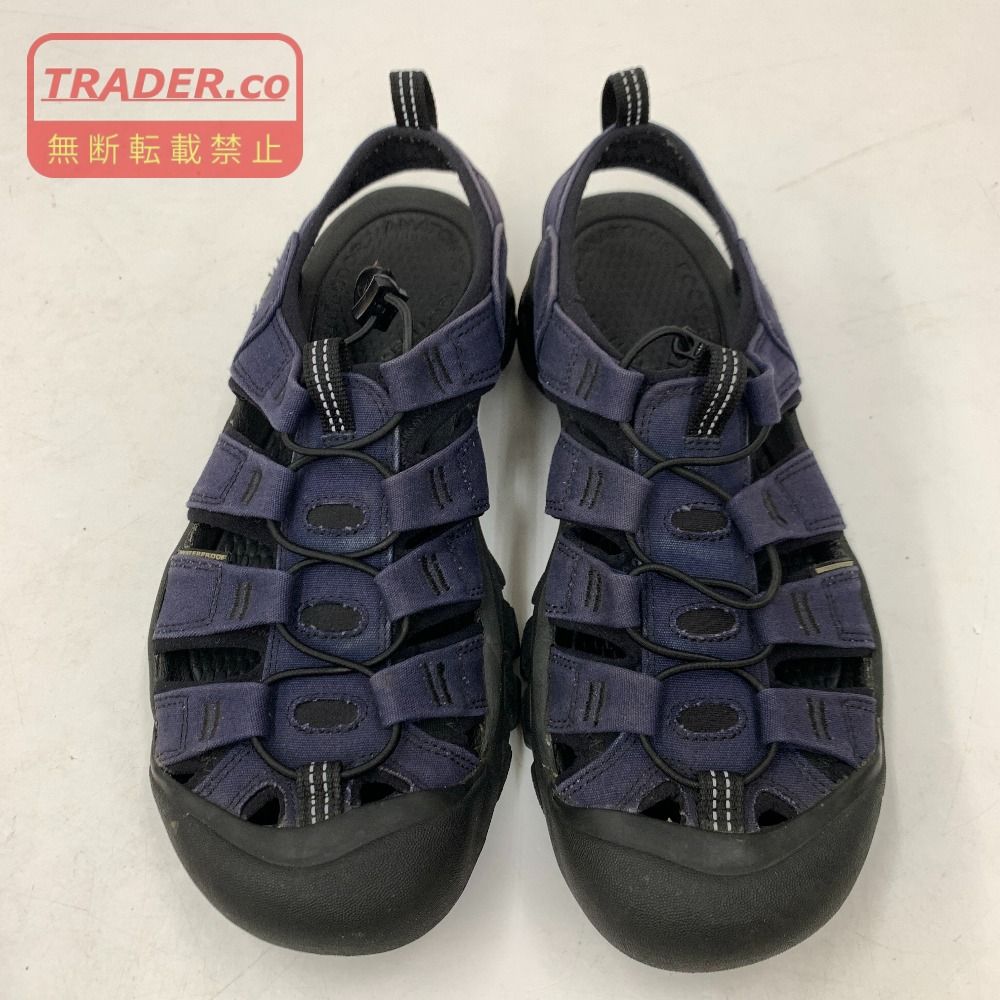 04w7767▽※【中古】キーン KEEN ニューポート キャンバス メンズ サンダル 1026223 アウトドアシューズ　ネイビー系 28cm サンダル【八王子店】
