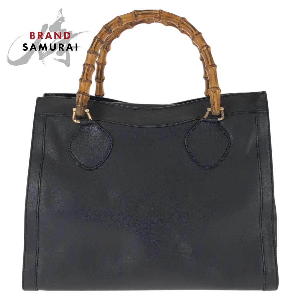 GUCCI グッチ バンブー ブラック 黒 ゴールド金具 レザー 002 8260 トートバッグ ハンドバッグ レディース 604235【中古】 36,255円