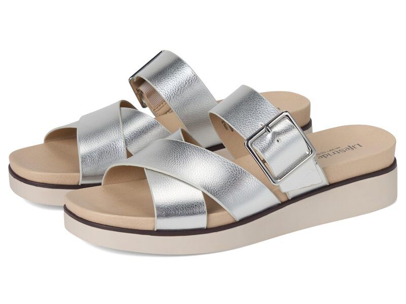 ライフストライド レディース シューズ スニーカー Lifestride Getaway Silver Metallic シルバー