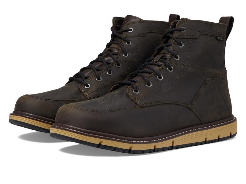 キーン メンズ シューズ ブーツ・レインブーツ Keen Utility 6 San Jose Waterproof Softoe Cascade Brown ブラウン