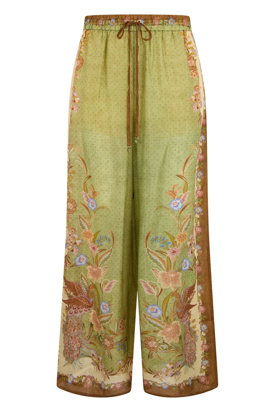 【新品・最安値】Zimmermann Printed silk trousers その他パンツ 1 V6251PSS262_KHSF