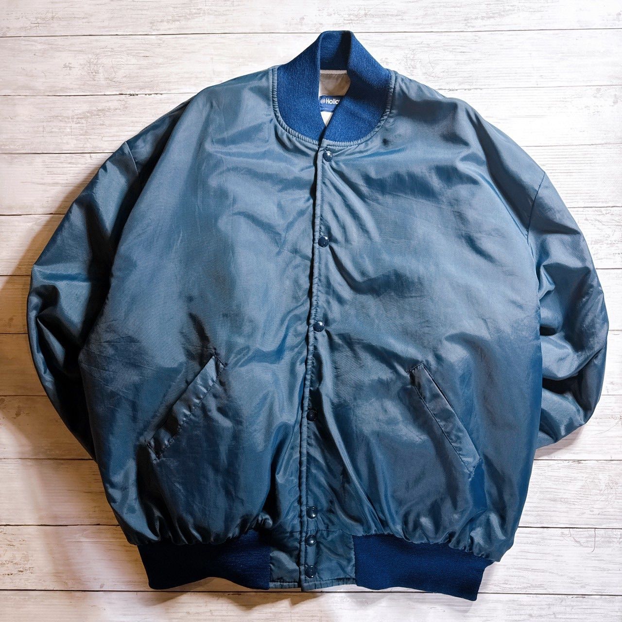 雰囲気抜群】USA製 Vintage HOLLOWAY Jacket ホロウェイ ブルー