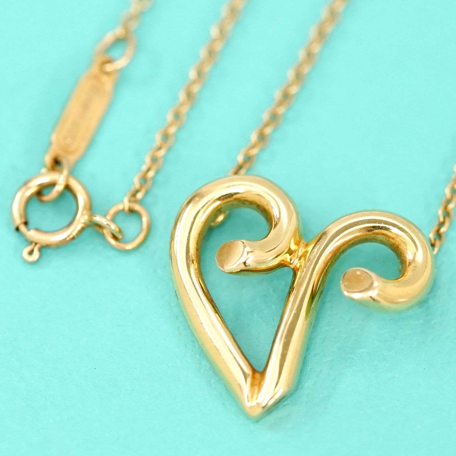 【美品】ティファニー Tiffany & Co. ゾディアック 星座 おひつじ座 牡羊座 ネックレス パロマ ピカソ K18 イエローゴールド【送料無料】