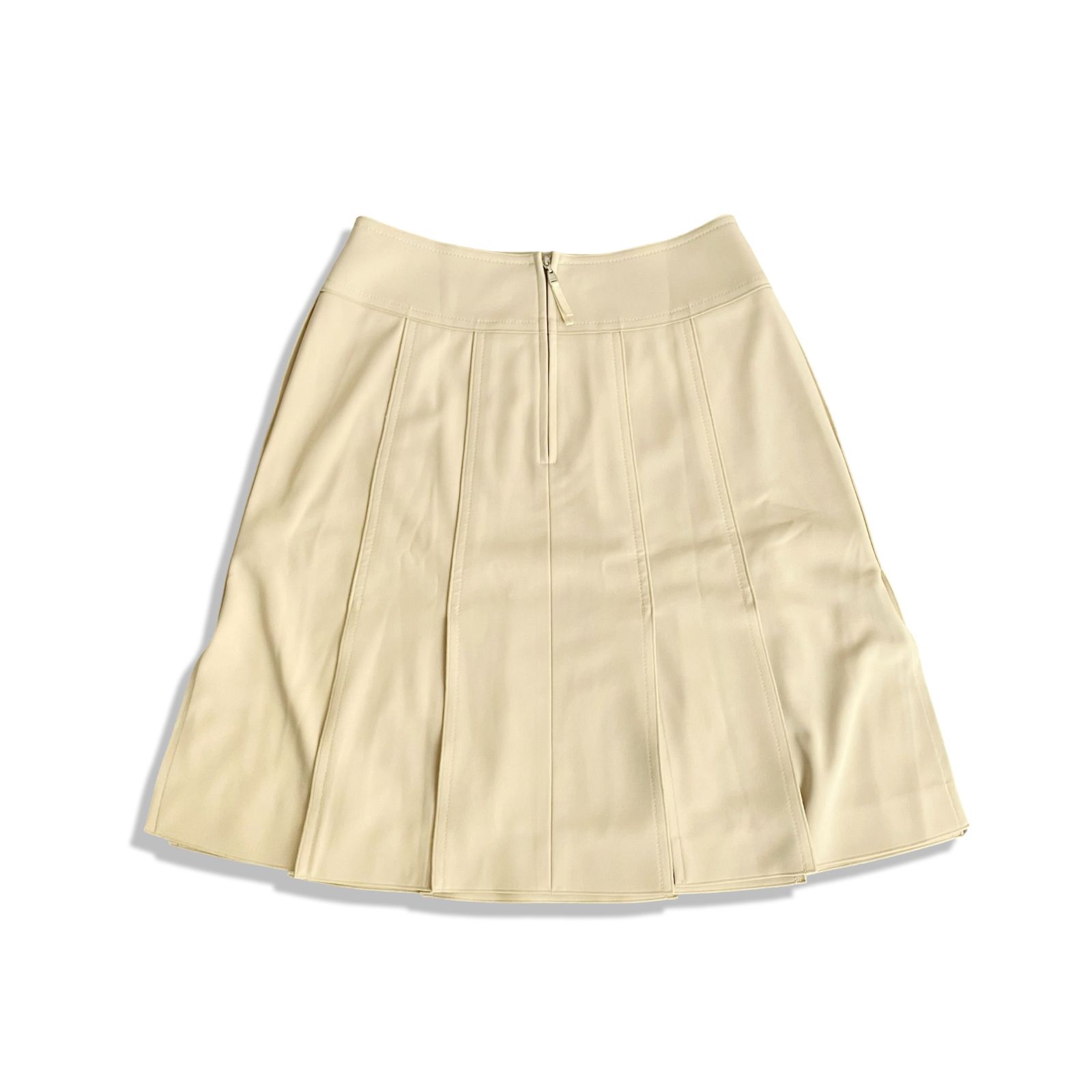 FOXEY NEW YORK フォクシー ニューヨーク プリーツ スリット スカート size 40 ベージュ 膝丈 23795 FOXEY NEW YORK フォクシー ニューヨーク プリーツ スリット スカート size 40 ベージュ 膝丈 23795