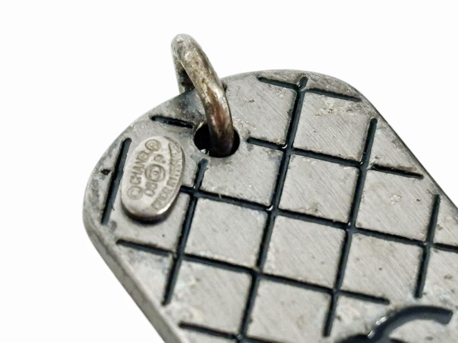 シャネル マトラッセ ココマーク ドッグタグ ペンダントトップ CHANEL ヴィンテージ ネックレスヘッド HS260831