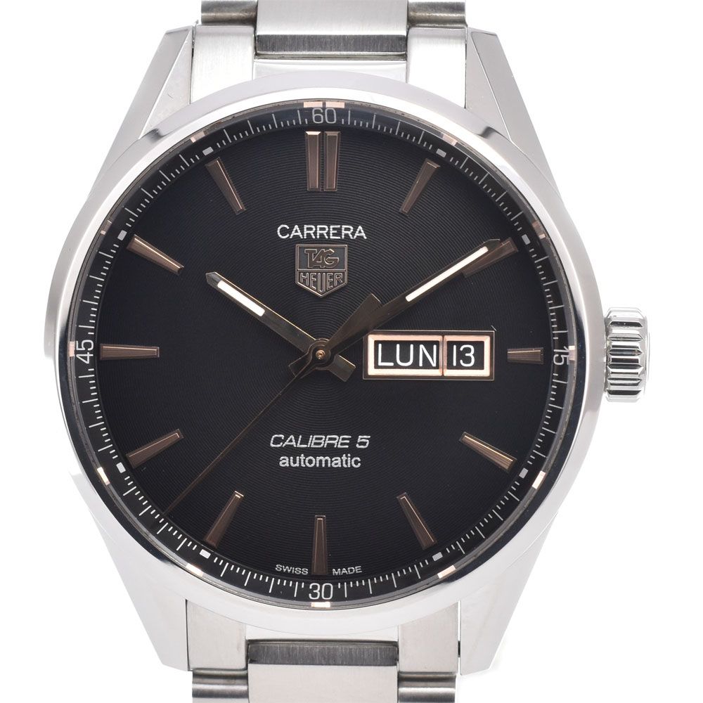 タグホイヤー TAG HEUER WAR201C.BA0723 カレラ キャリバー5 デイデイト ブラック 自動巻き メンズ 美品 腕時計 G#149859