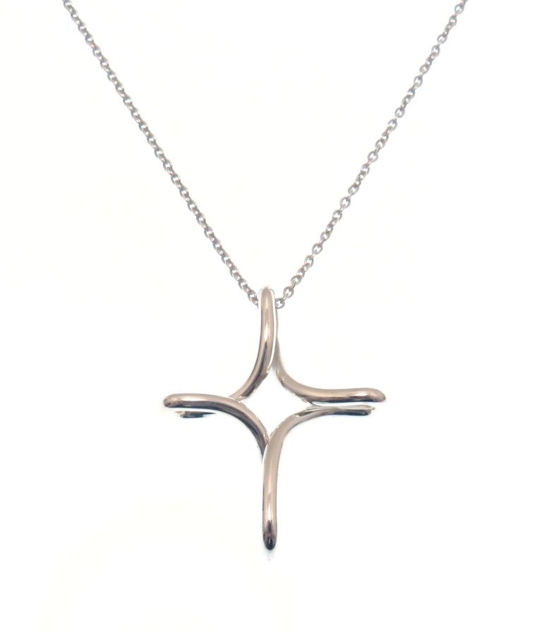 TIFFANY&Co. ティファニー インフィニティクロスNC/SV/約3.2g ネックレス シルバー925 SV925 シルバー レディース【中古】205