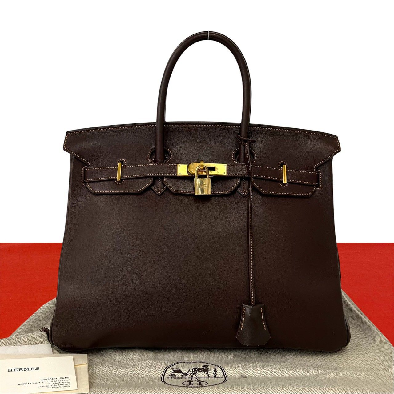 8/10まで出品！！バーキン 35 南京錠付き 極 美品 袋 鍵付き 〇Z 刻印 HERMES エルメス バーキン 35 ヴォー