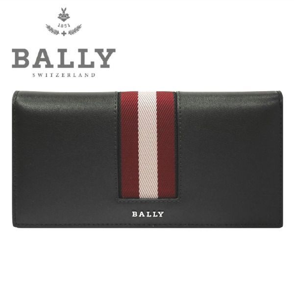 BALLYバリー メンズ財布 長財布 2つ折り財布 BALEN DSH JOCKER バレン ブラック＆パラディオ 6309713-VT837