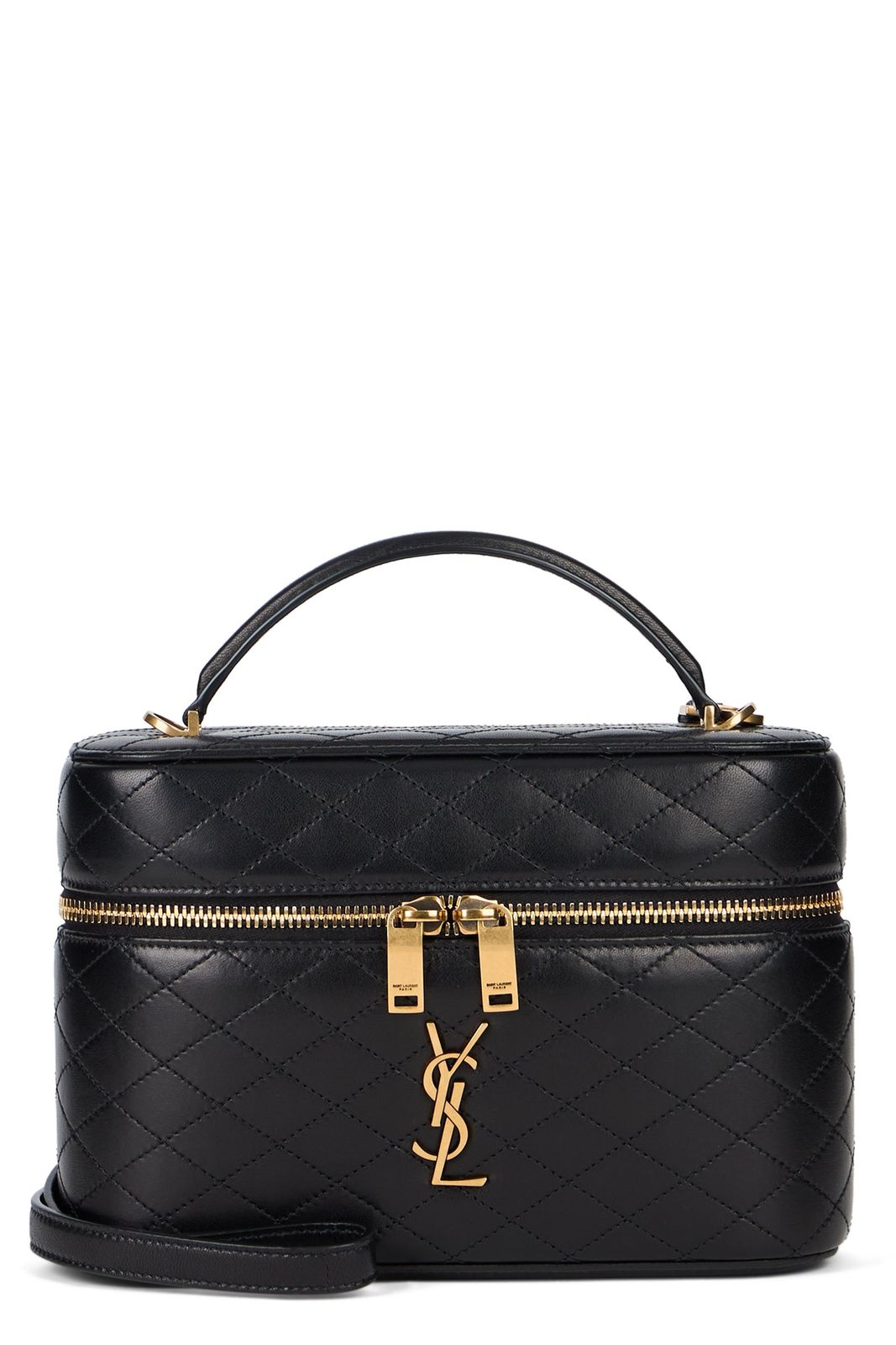 【新品・最安値】Saint Laurent Large leather shoulder bag Gaby Vanity ショルダーバッグ TU