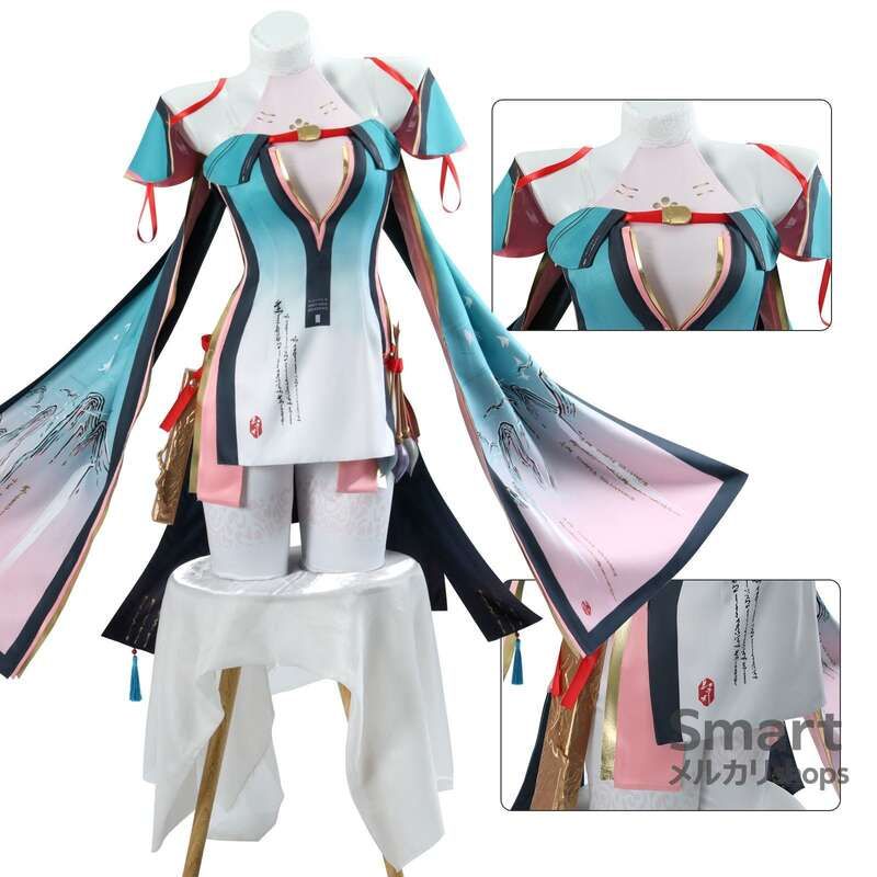 コスプレ 衣装 鳴潮 春日桃 毛筆 セット 折枝風 ゲーム アニメ キャラクター 仮装 舞台 コスチューム レディース コスプレ衣装 仮装衣装 ハロウィン 文化祭 学園祭 イベント