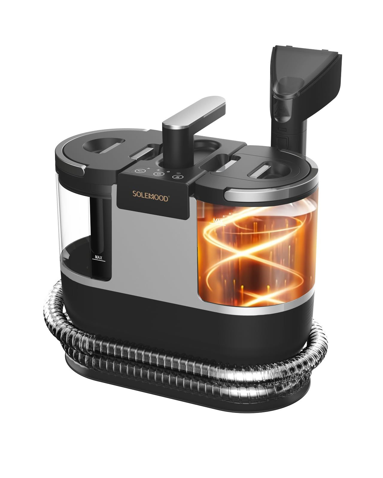 ☆新品☆【100℃高温蒸気×16000Pa超強吸引力】SOLEMOOD カーペットクリーナー 家庭用スチームクリーナー 汚れを浮かせて強力吸引 カーペット洗浄機 布洗浄機 ソファクリーナー 絨毯クリーナー 染み抜き機能付 ソファ/絨毯/マットレス/車内/ぬいぐ