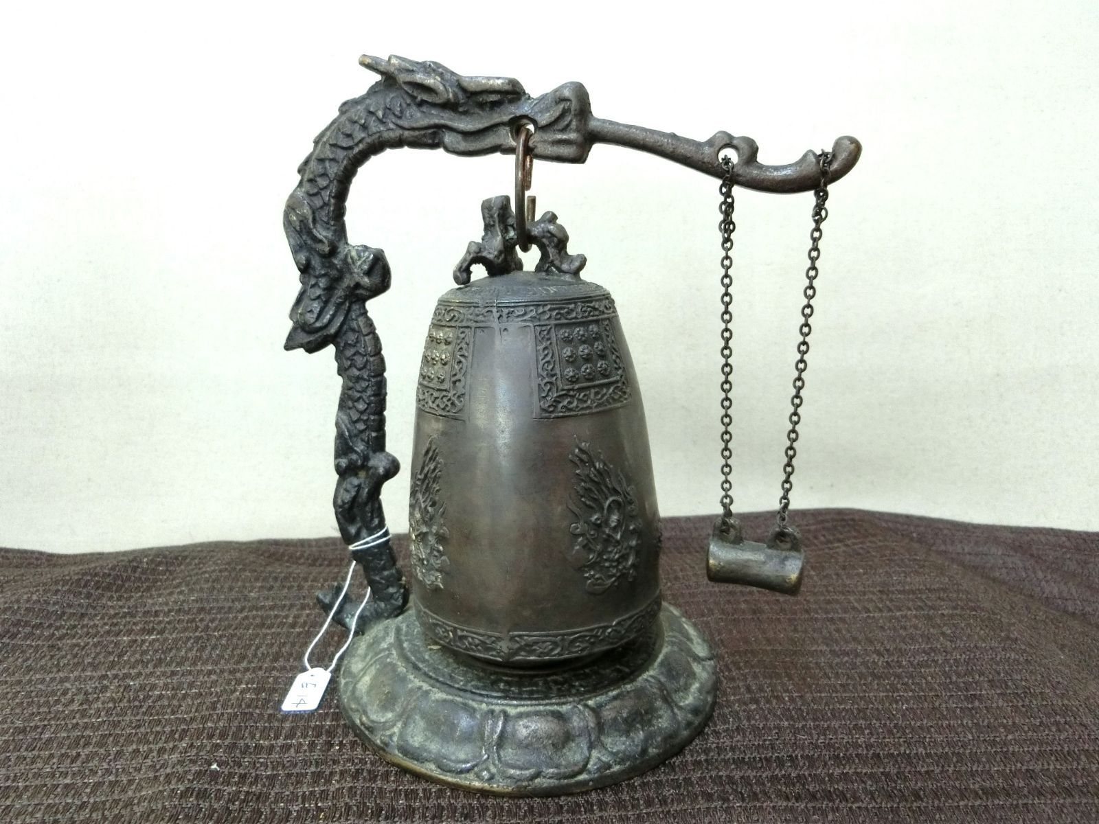 小振り品！【茶道具　喚鐘　合図鐘青銅　吊り鐘・E14・インテリア】★オブジェ　茶器　鑑賞　置物 9,360円