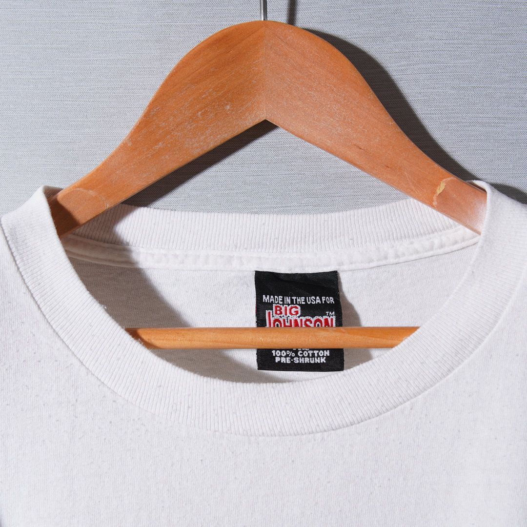 90s USA製 ビッグジョンソン BIG Johnson Tシャツ XL ホワイト