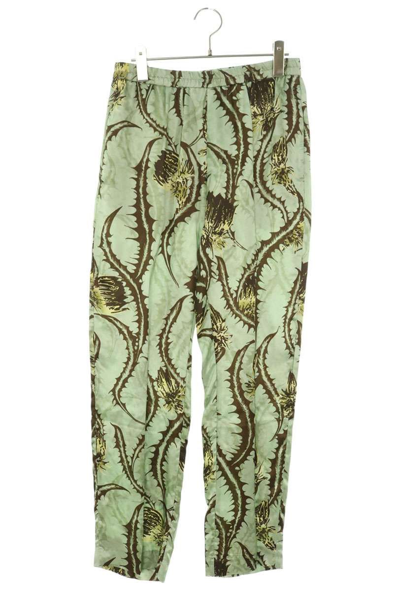 ドリスヴァンノッテン 25SS PARKINO 1001 M.W.PANTS ボタニカル柄総柄レーヨンロングパンツ メンズ 46