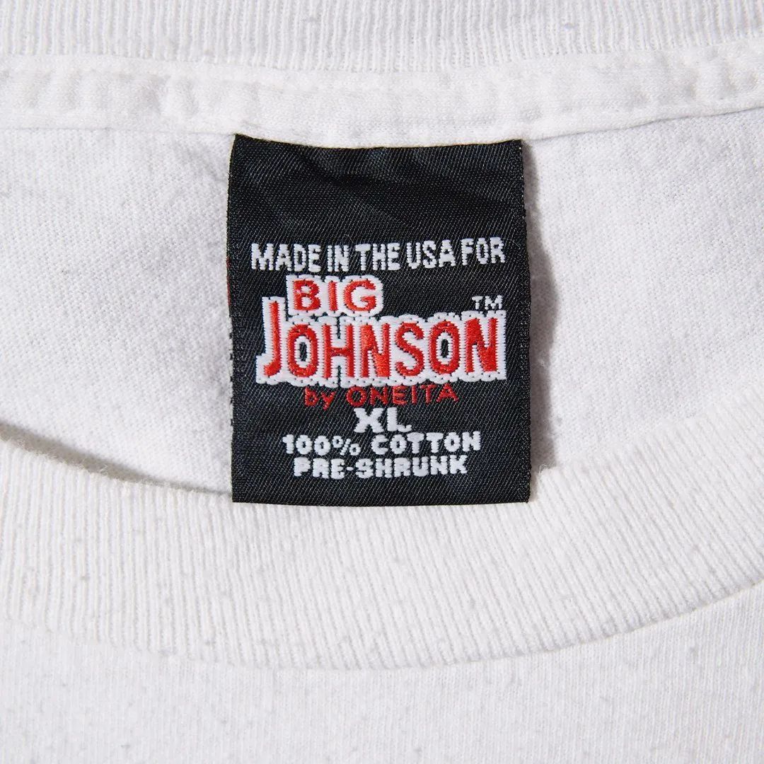 90s USA製 ビッグジョンソン BIG Johnson Tシャツ XL ホワイト