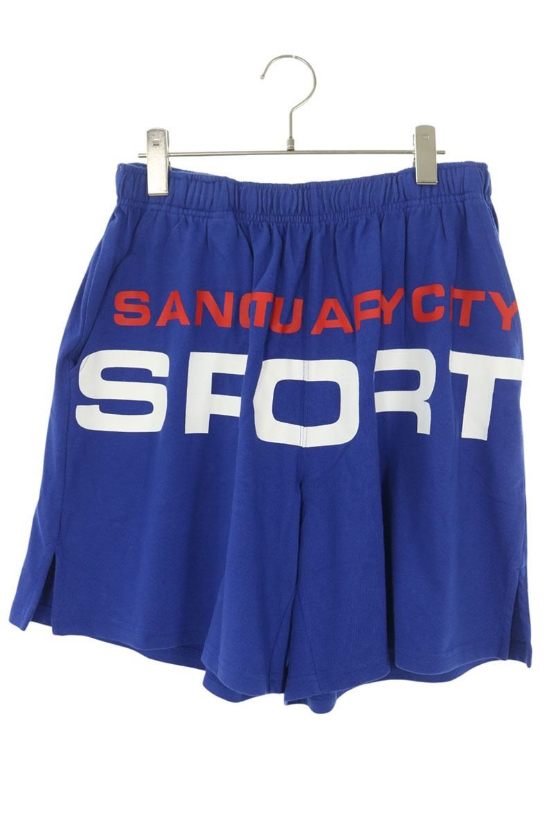 ウィリーチャバリア SS19-AV011 DIRTY WHITE BOY SHORTS ロゴプリントハーフパンツ メンズ S