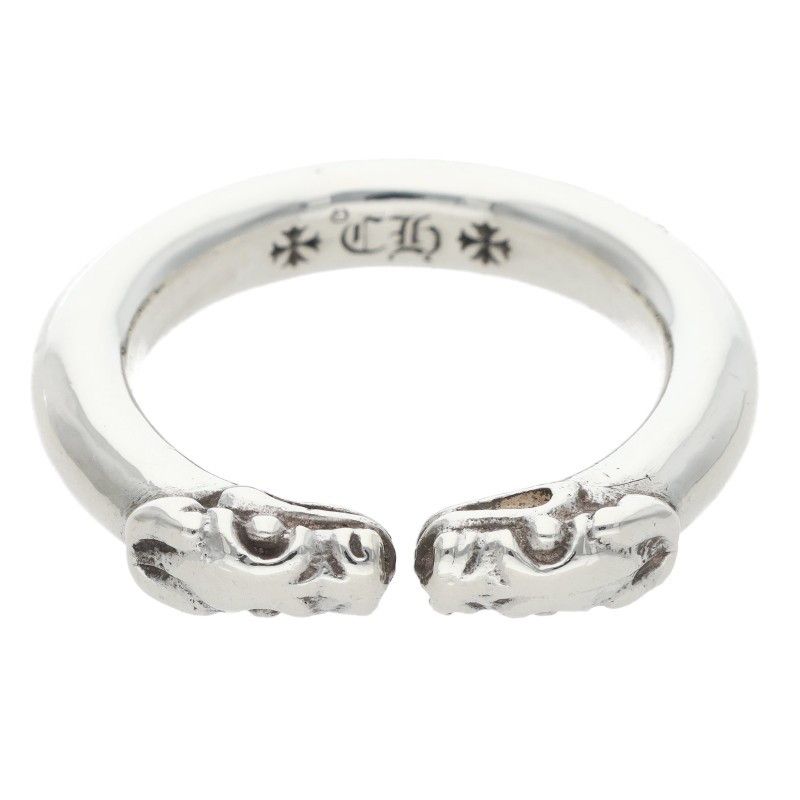 クロムハーツ DOUBLE DOG RING/ダブルドッグ シルバーリング メンズ 25号