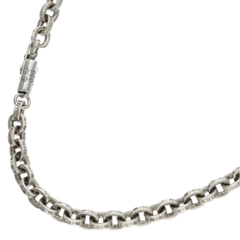 クロムハーツ PAPER CHAIN 18/ペーパーチェーン18inch シルバーネックレス メンズ 18inch