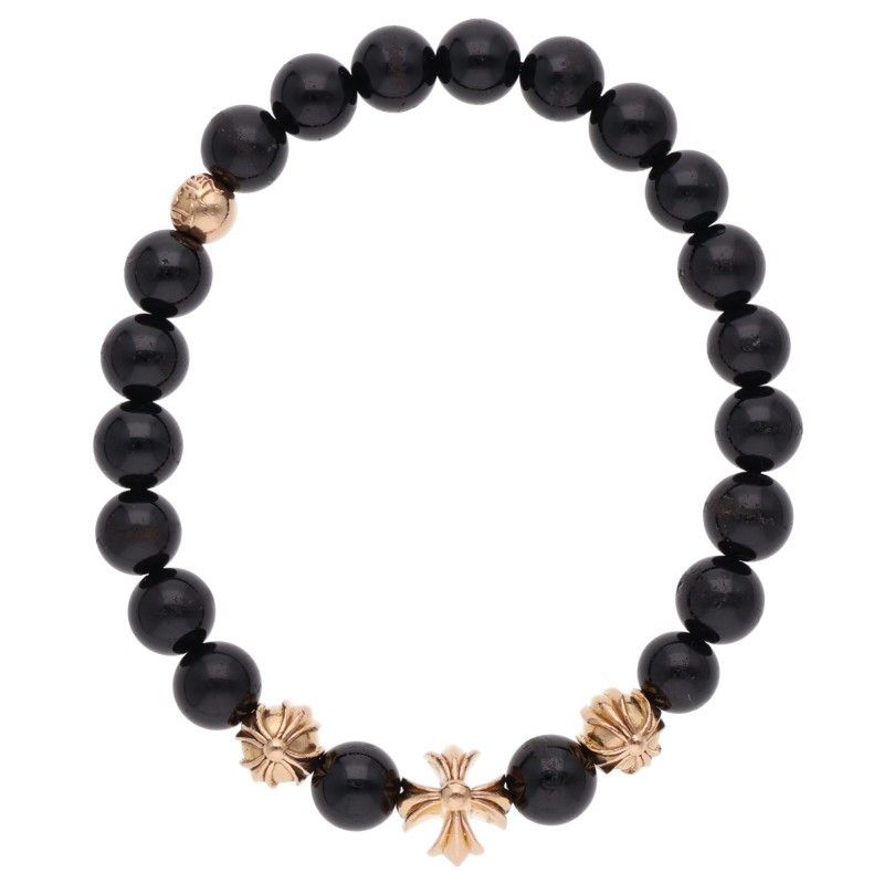 クロムハーツ 22K 8mm BEAD/8mmビーズブレス BEAD13/8mmオニキスビーズブレスレットブレスレット メンズ 708,194円