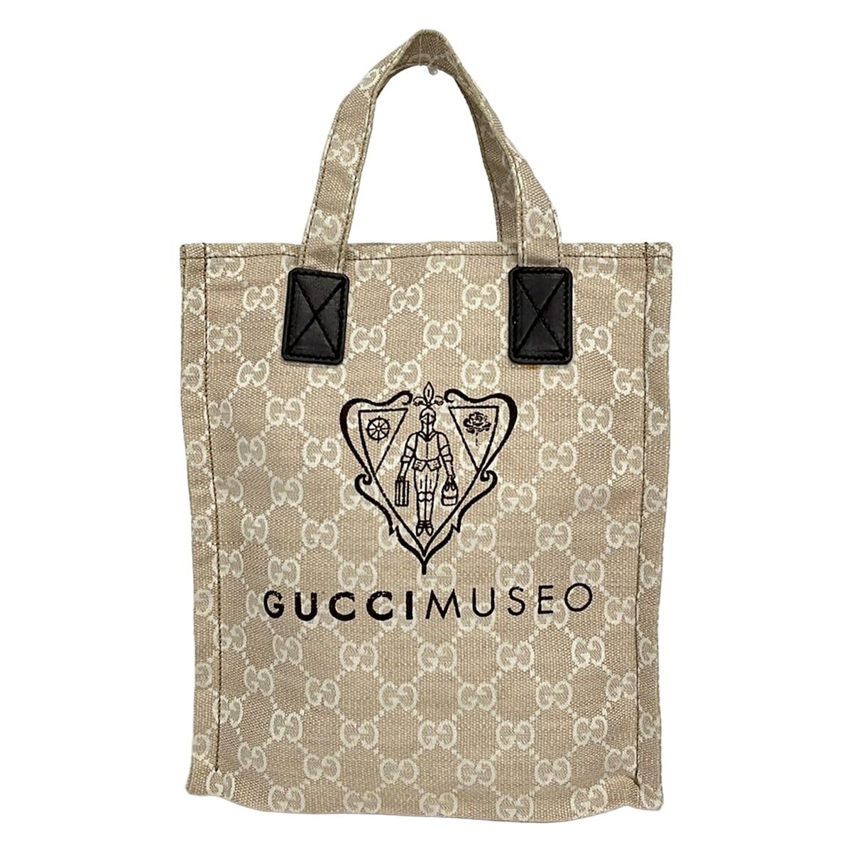GUCCI(グッチ) トートバッグ ミュゼオ 283414 ベージュ×アイボリー×ダークブラウン 限定品 レザー