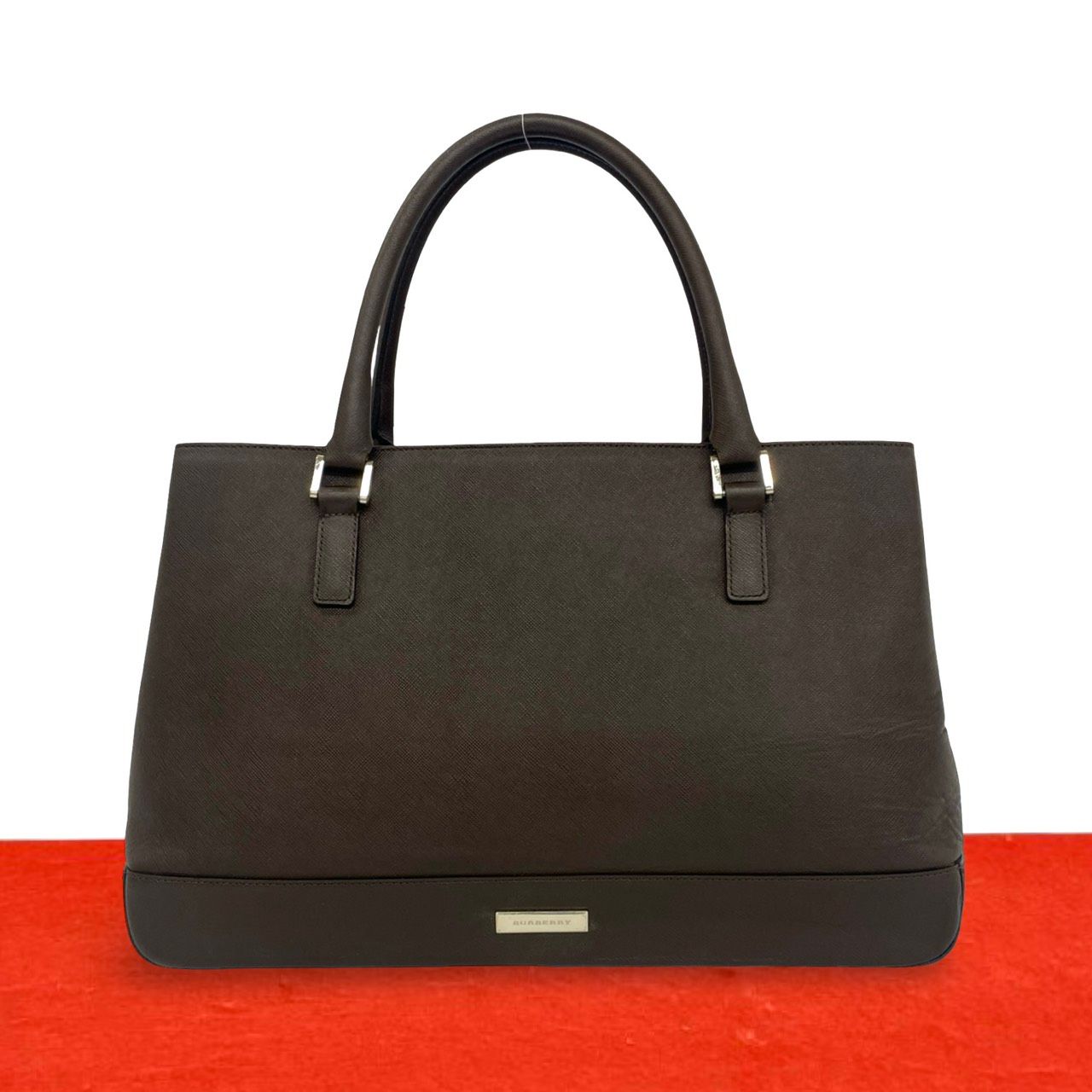 極 美品 希少品 BURBERRY バーバリー ロゴ 金具 ノバチェック 柄