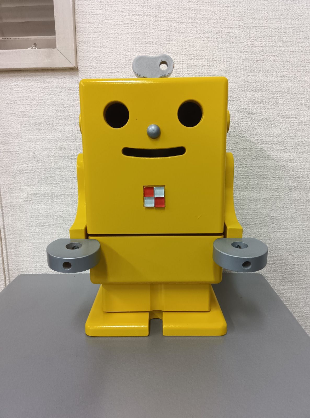 アウトレット特別価格　ロボット型卓上収納　ピコ　イエロー