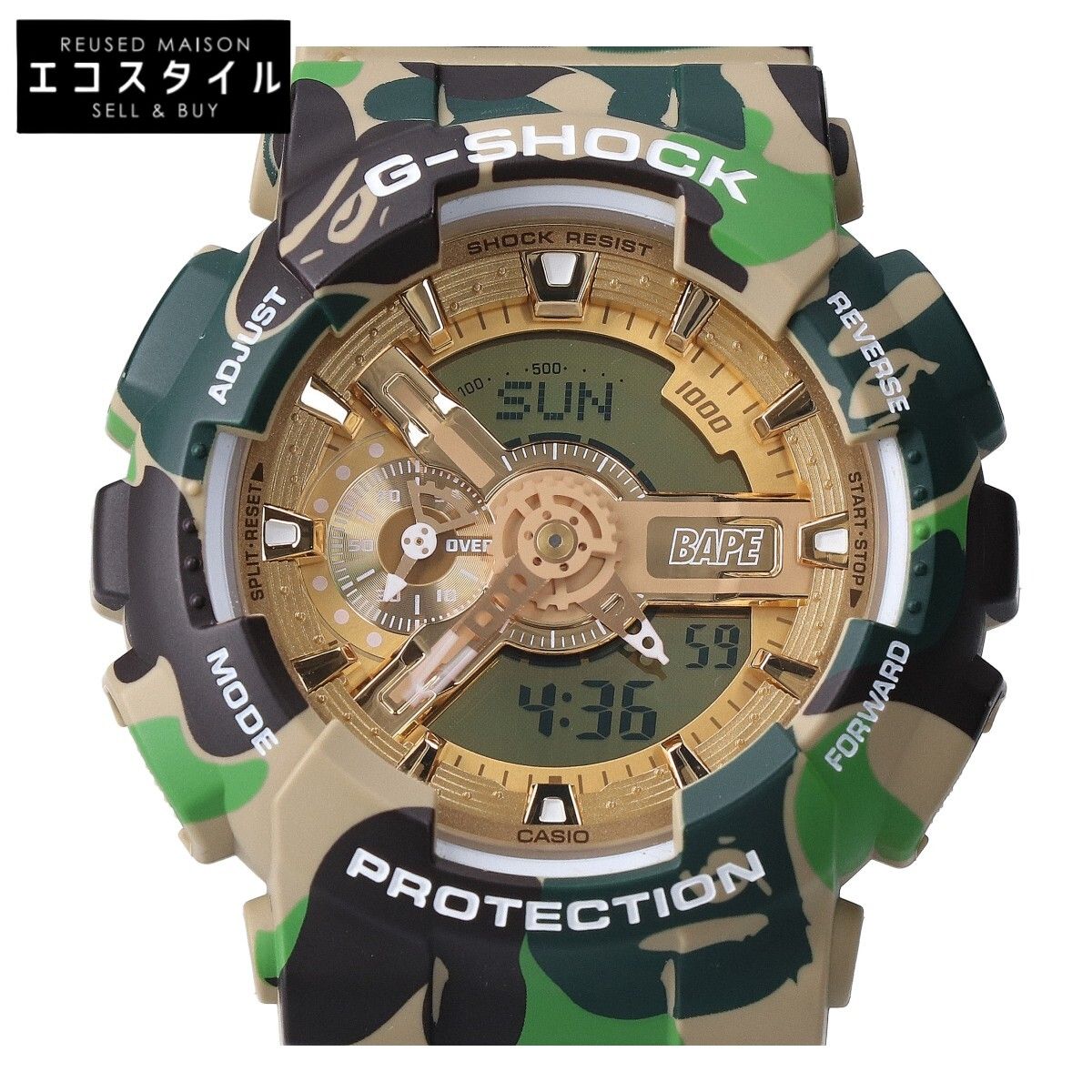 G-SHOCK　ジーショック　A BATHING APE アベイシングエイプ 【美品】GA-110APE 25周年記念 クオーツ アナデジ 52,734円