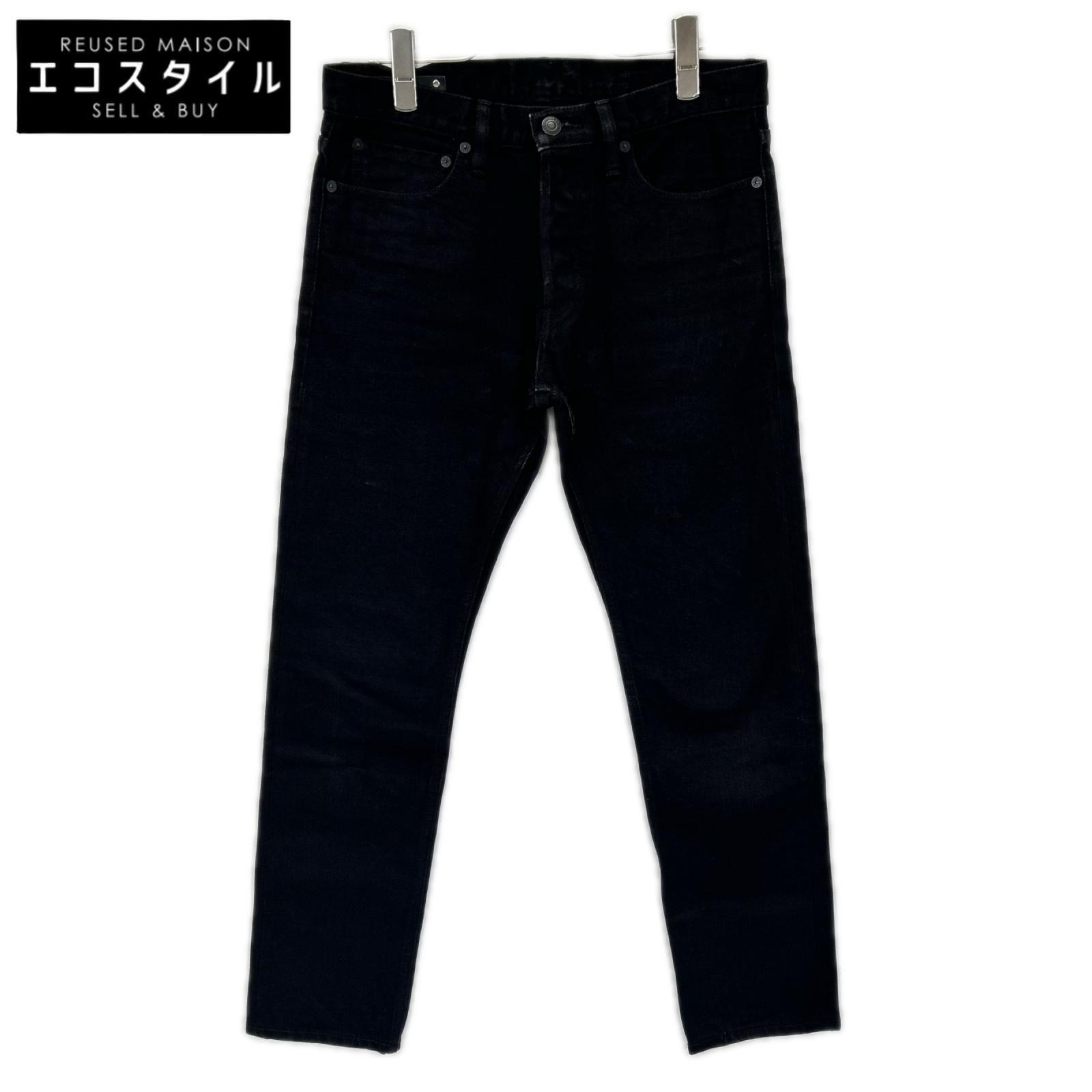 MINEDENIM　マインデニム　ブラック S.Slim STR 5pocket スリムデニムパンツ　7