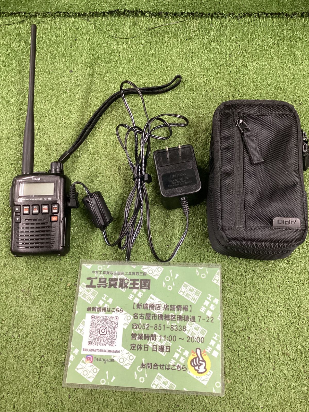 【中古A】アイコム ICーR6#61 小型広帯域受信機 ICーR6 ブラック IT1FYDEELVEK