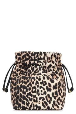 【新品・最安値】GANNI Bucket bag Bou printed in leopard ハンドバッグ TU VB3010069_859