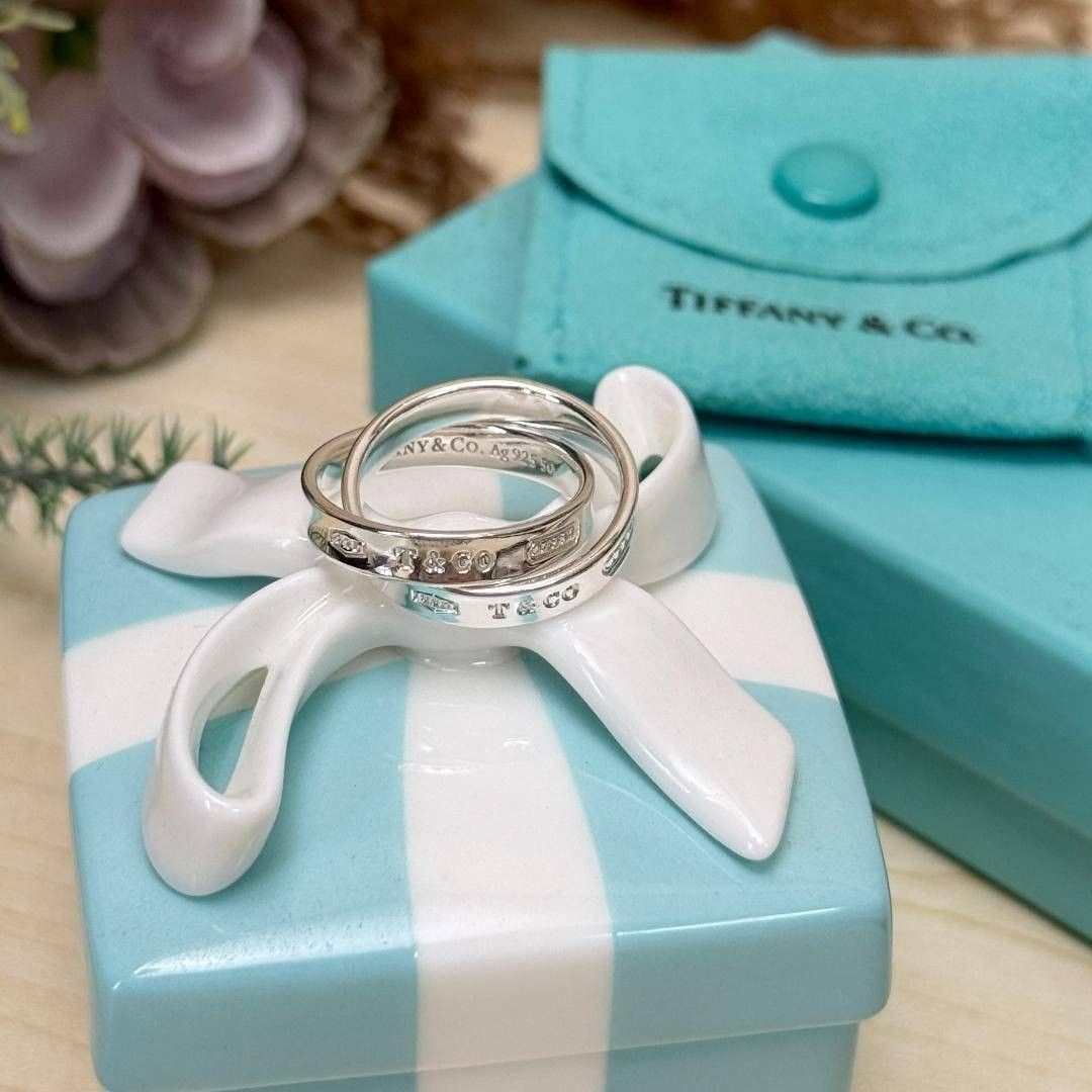 Tiffany & Co. インターロッキング リング　7号 TIFFANY ティファニー 1837 インターロッキング サークル リング 7-8号