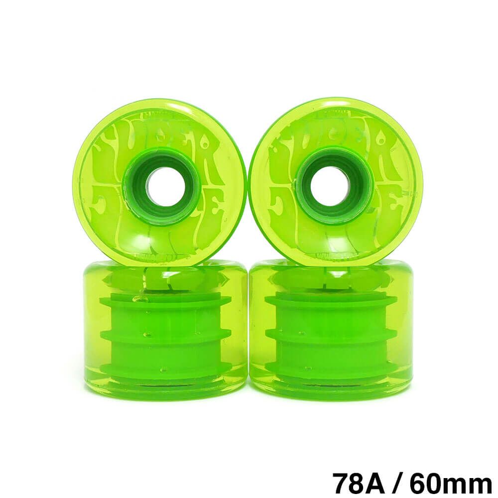 OJ WHEEL オージェー ソフトウィール（クルーザー）SUPER JUICE（78A）BUBBLE GUM TRANSPARENT 緑 60mm　スケートボード スケボー 6,717円