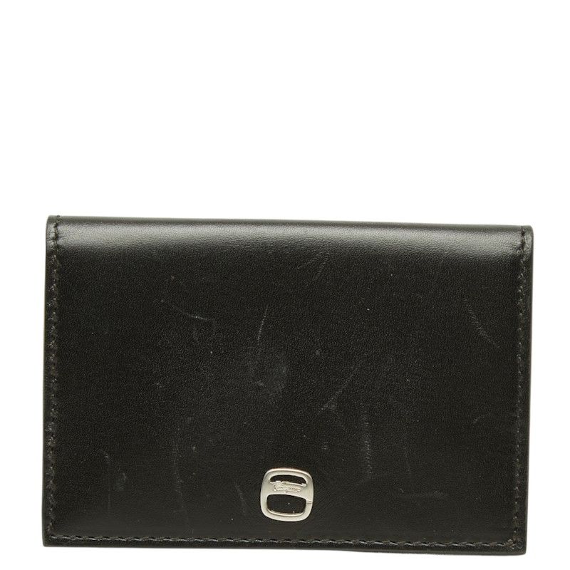 サルヴァトーレフェラガモ ロゴ コインケース 小銭入れ ブラック レザー レディース Salvatore Ferragamo【1-0285737】