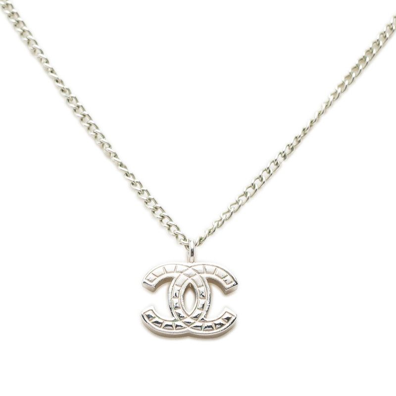 シャネル ココマーク チェーン ペンダント ネックレス 05V刻印 シルバー メタル レディース CHANEL【228-87486】